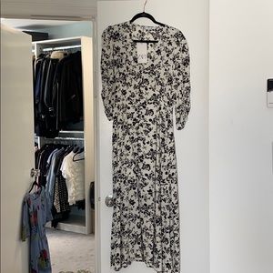 Zara NWT black and white long dress